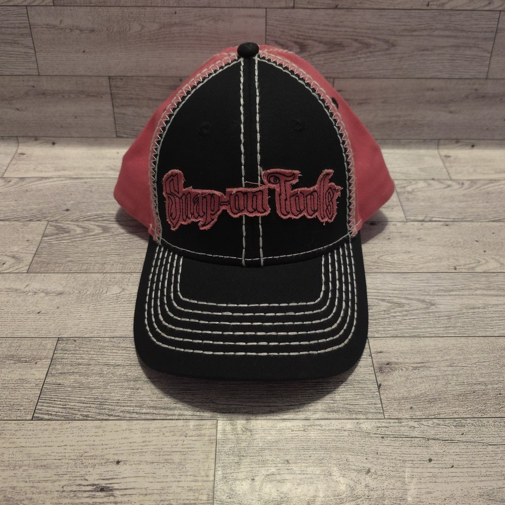 Snap-On Tools‎ Black & Pink Wild Impact Hook & Loop Women's Cap Hat
